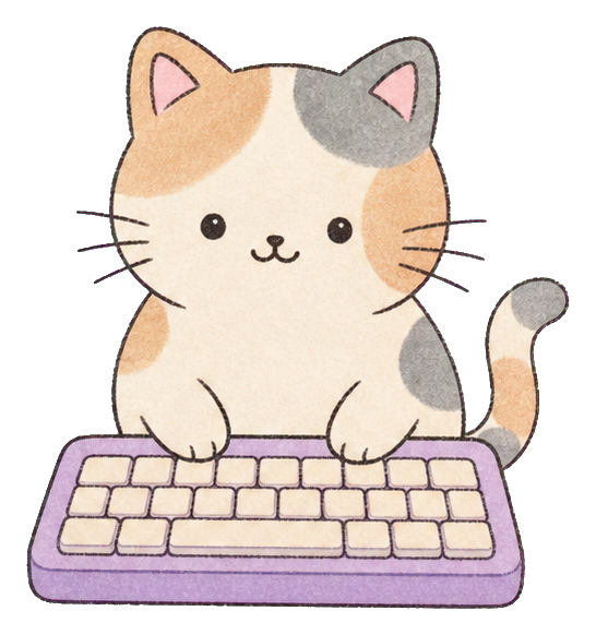 Preview for Kawaii Cat At Keyboard Sticker