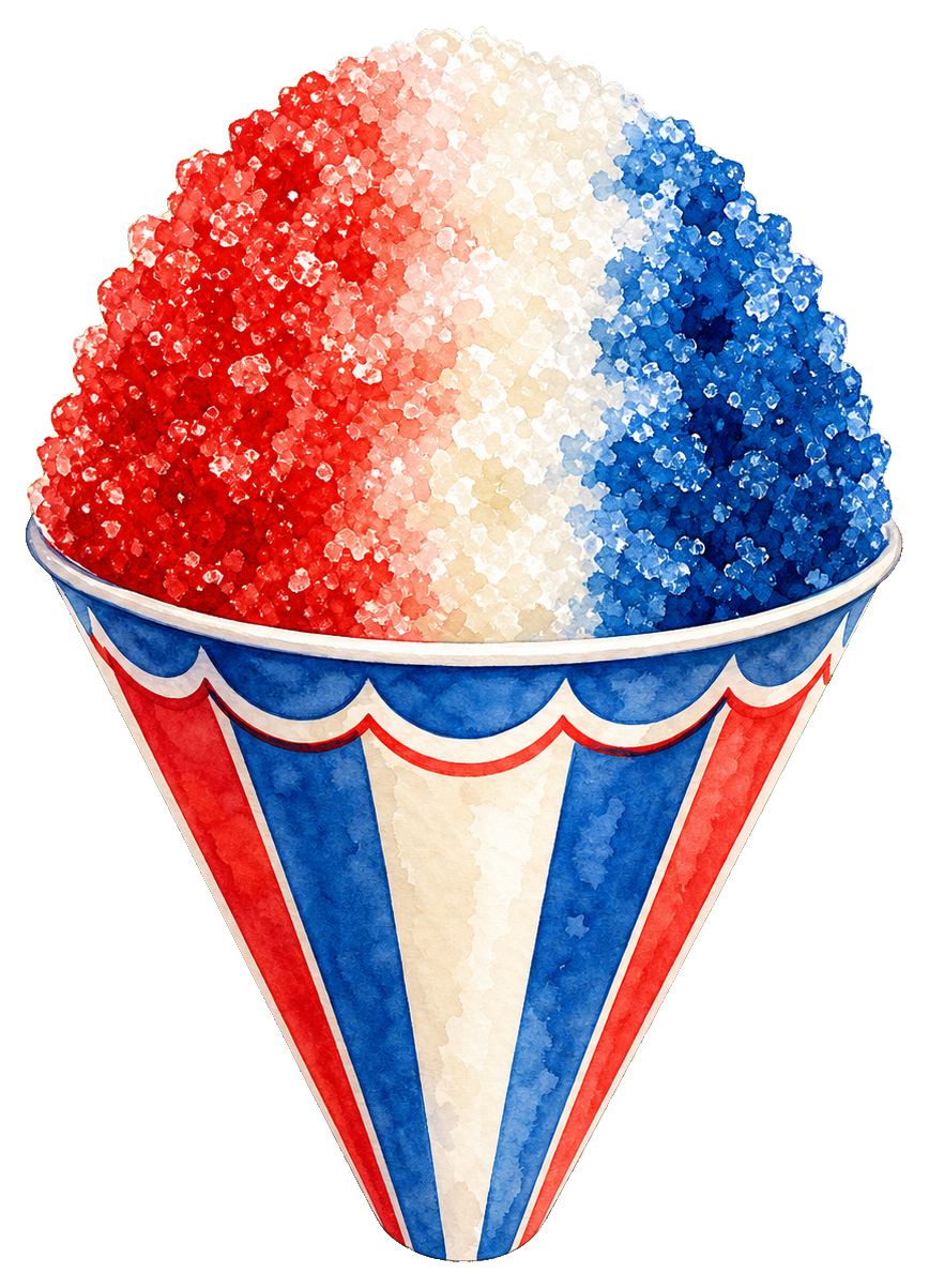 Preview for Red White And Blue Snow Cone Sticker