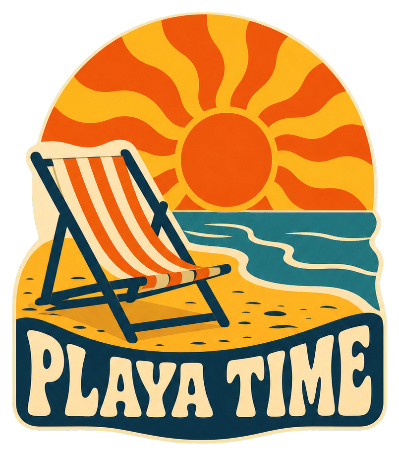 Preview for Playa Time Retro Beach Sticker