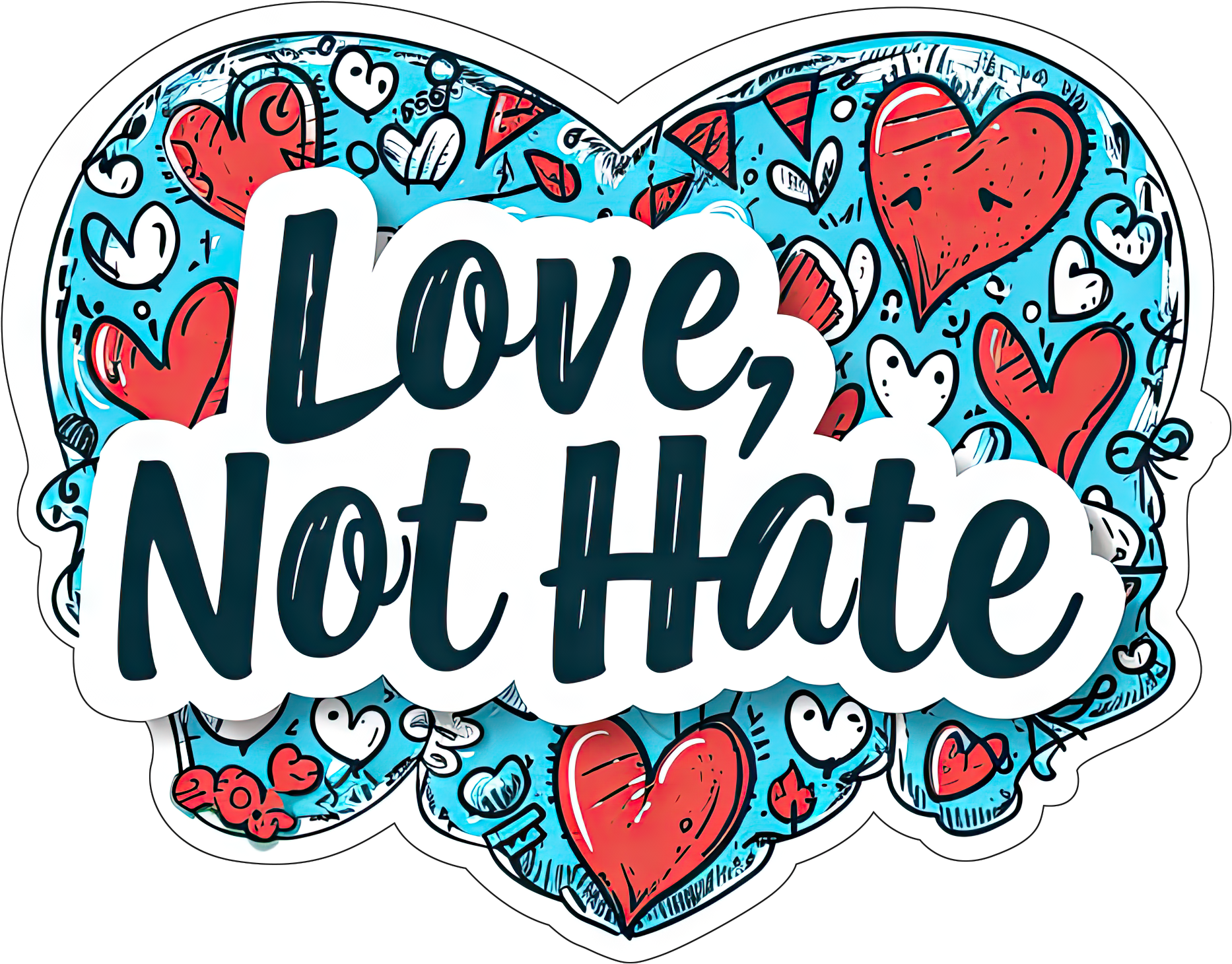 Preview for Love-not-hate-heart-graphic-mlk-sticker-24c56