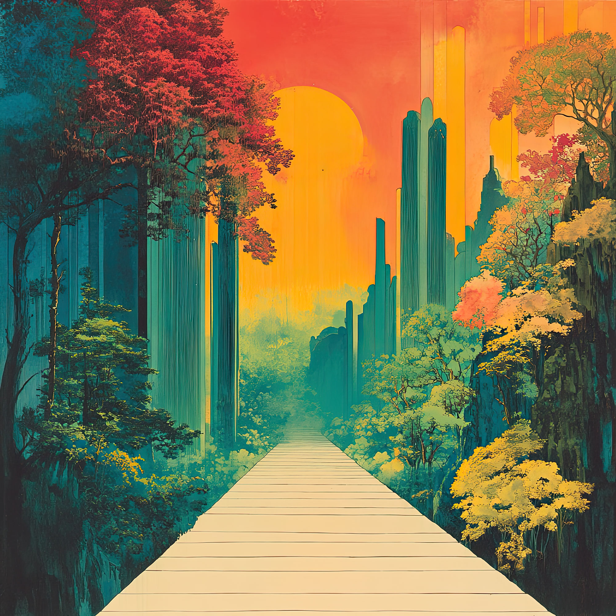 Preview for Futuristic-city-boardwalk-art-whimsical-backdrop-background-3059f