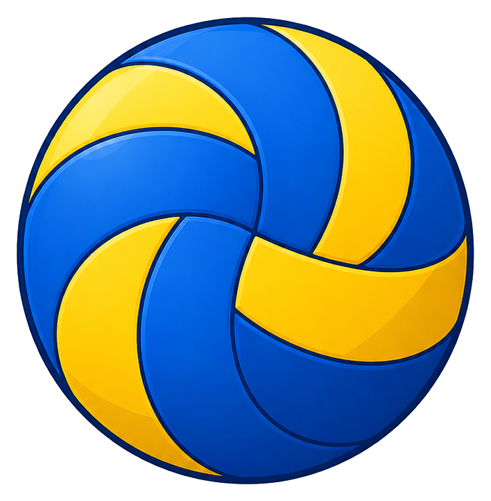 Preview for Classic Blue Yellow Volleyball Sticker