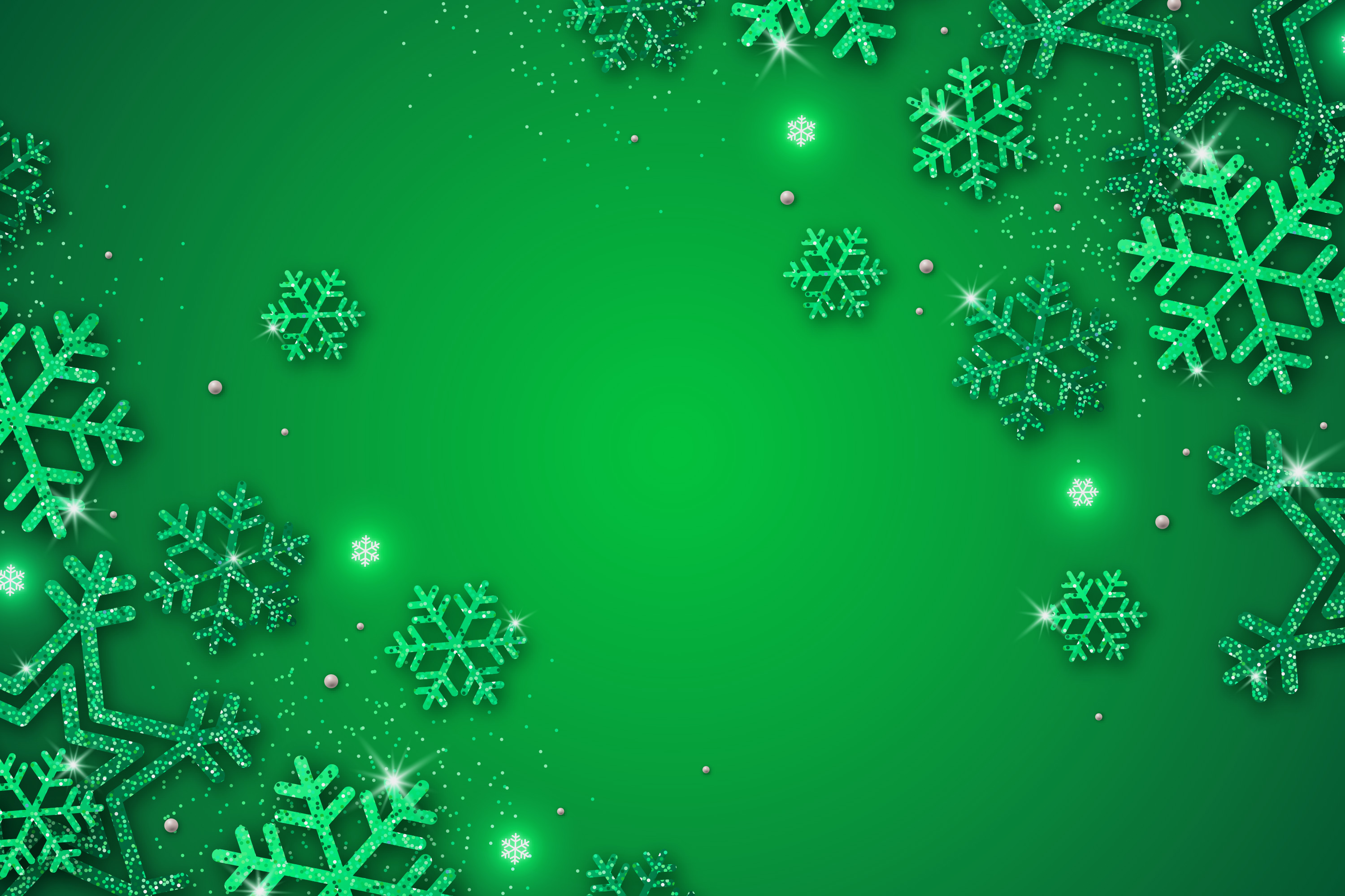 Preview for Green-snowflake-background-christmas-723b4
