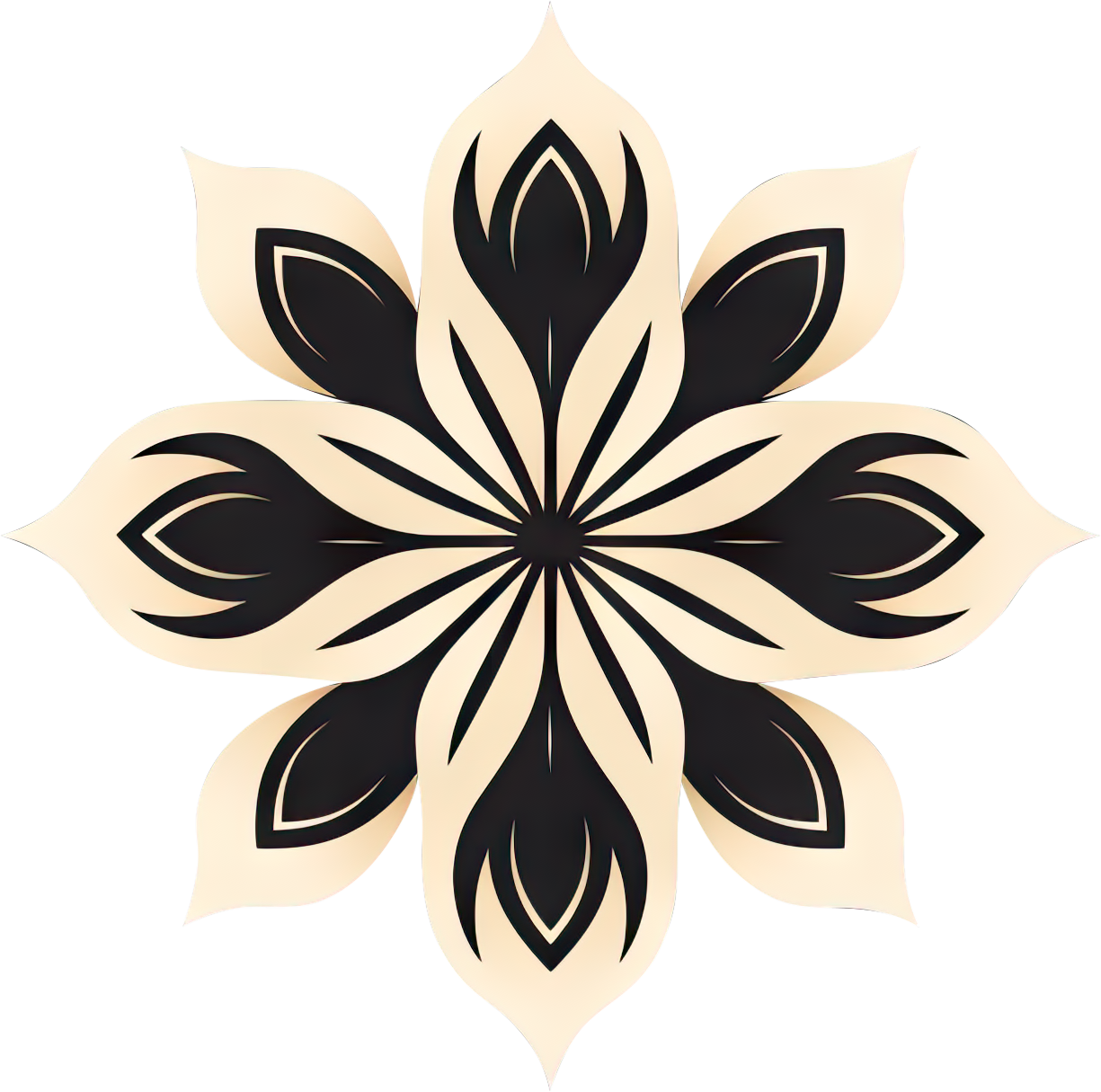 Preview for Symmetrical-floral-design-pattern-logo-flower-sticker-b4b0a