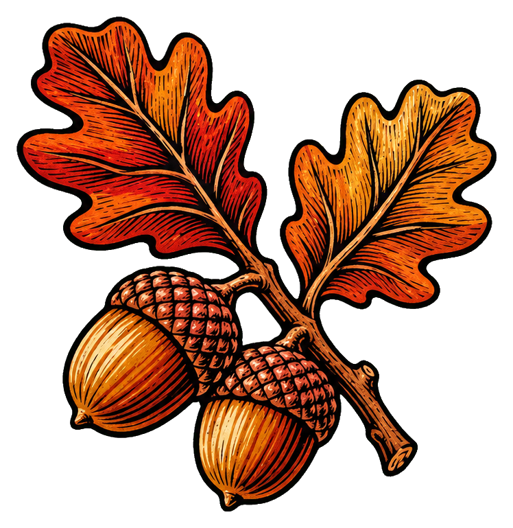 Preview for Woodcut Acorn Sprig