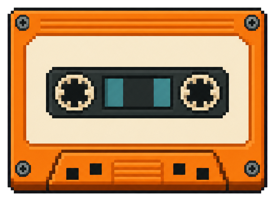 Preview for Orange Twin-reel Cassette Sprite Sticker