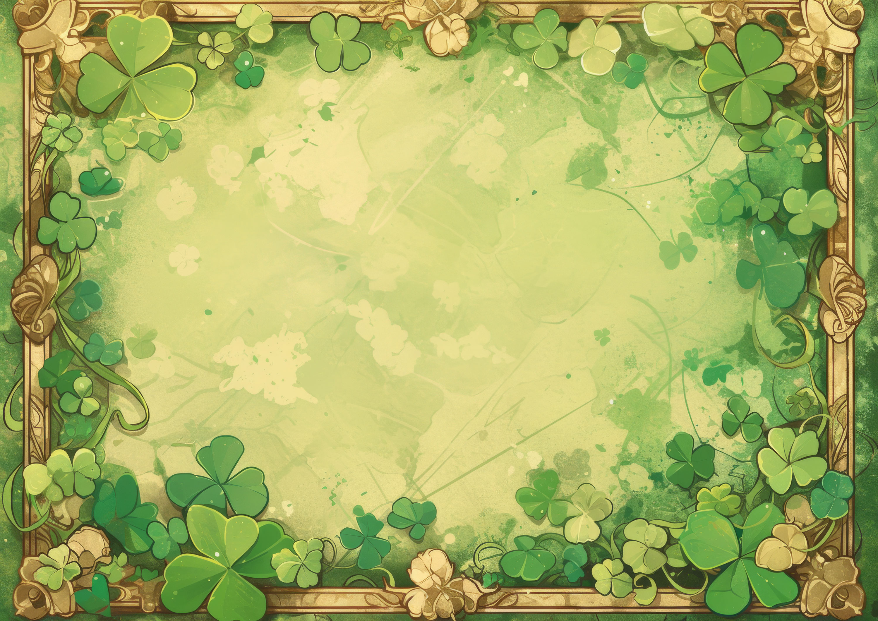 Preview for Shamrock-frame-border-design-st-patricks-background-05668