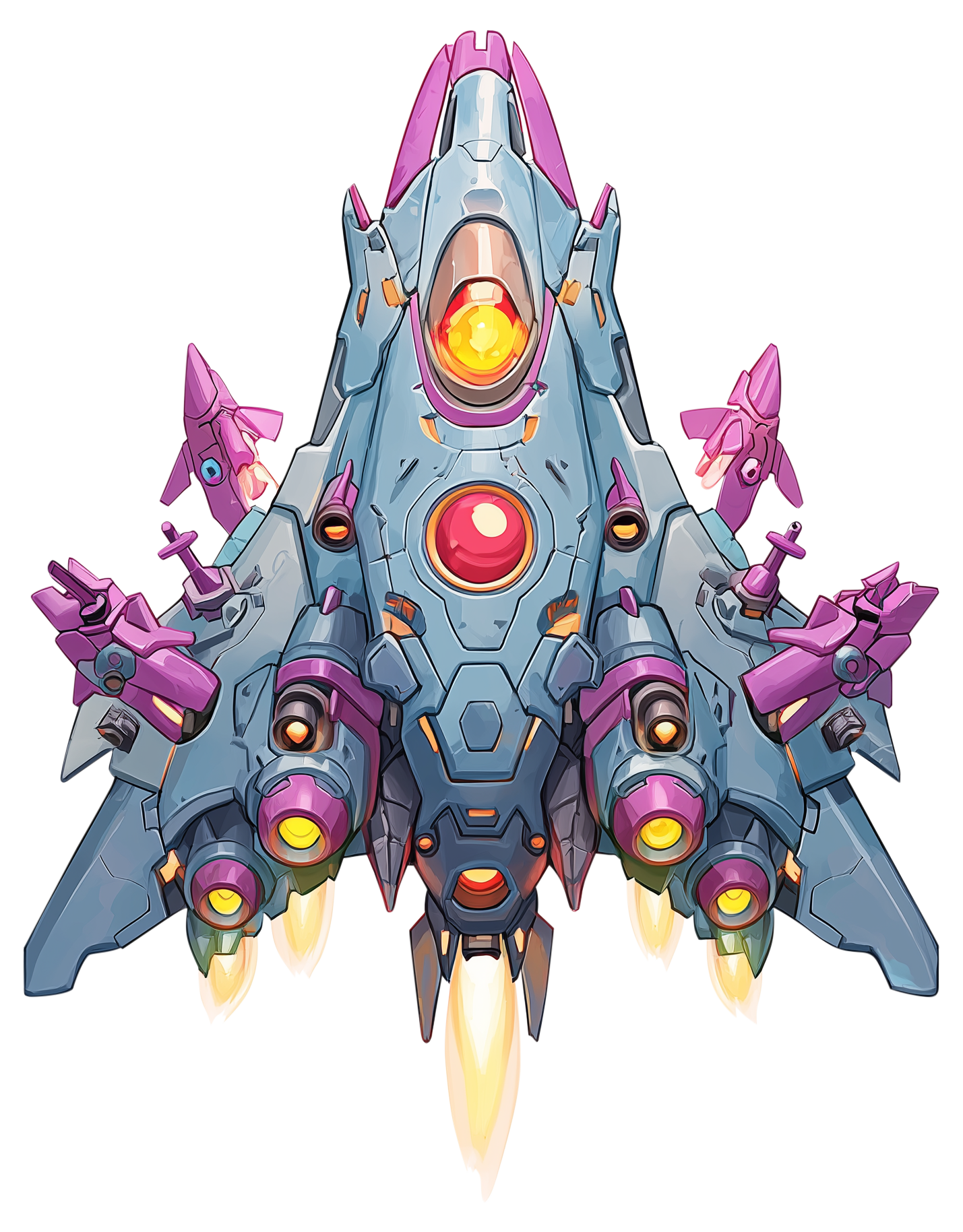 Preview for Futuristic-spaceship-design-sticker-75a06