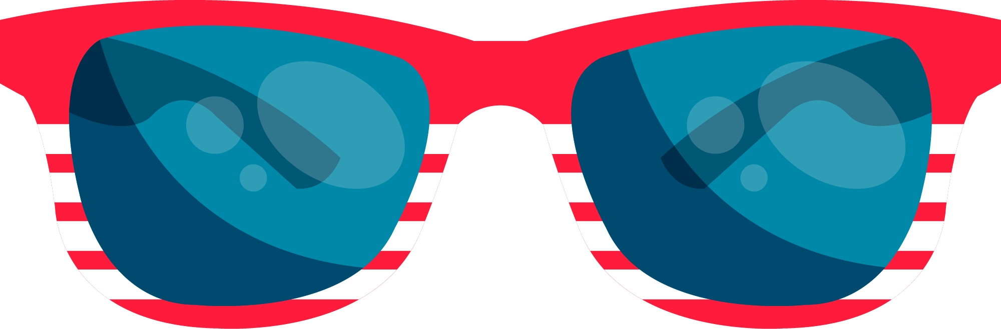 Preview for Red-sunglasses-blue-lenses-fourth-of-sticker-9e4e7