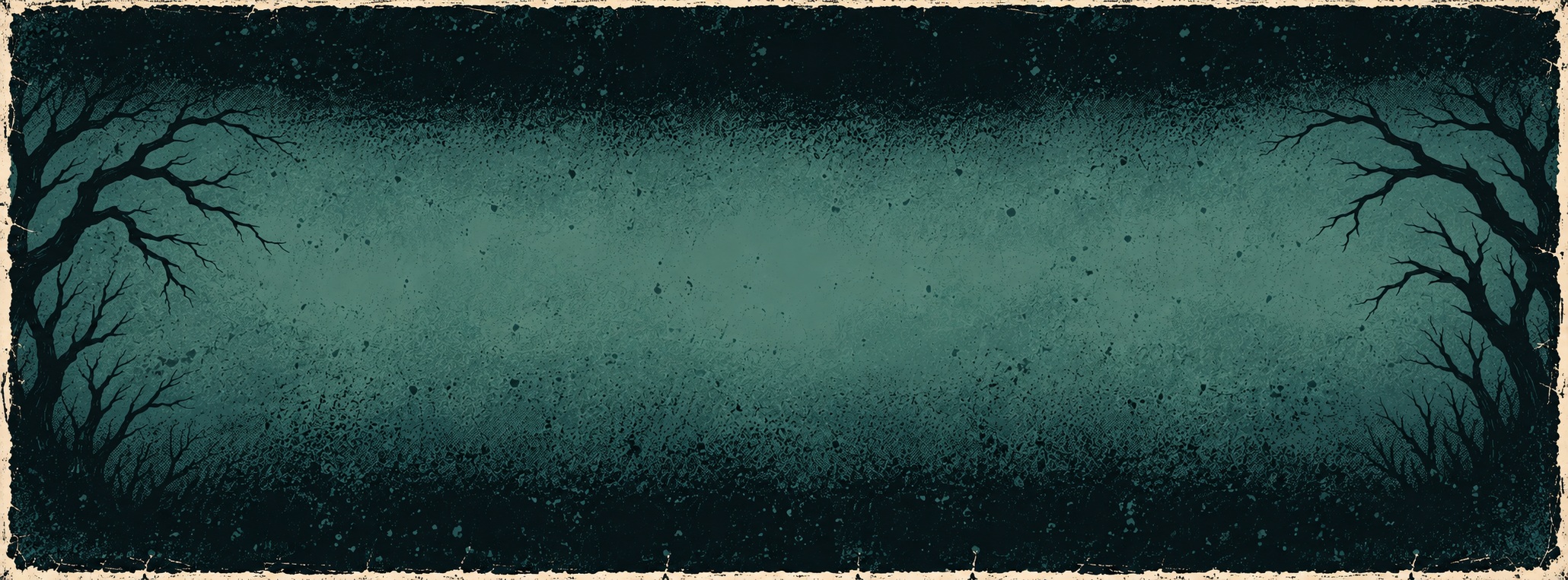 Preview for Vintage Horror Teal Forest Panoramic Background