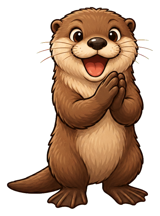 Preview for Excited River Otter Sticker