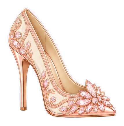 Preview for Crystal Heel Quinceañera Sticker