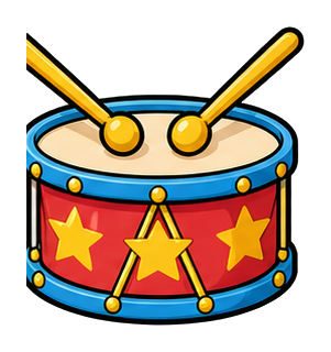 Preview for Toy Drums Sticker For Nursery Designs