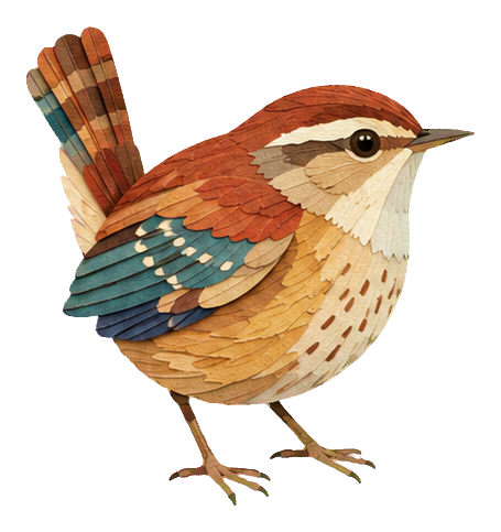 Preview for Papercut Woodland Birds Wren