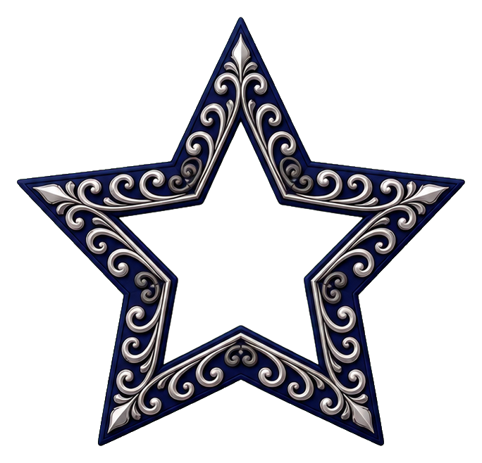 Preview for Silver Filigree Star Sticker