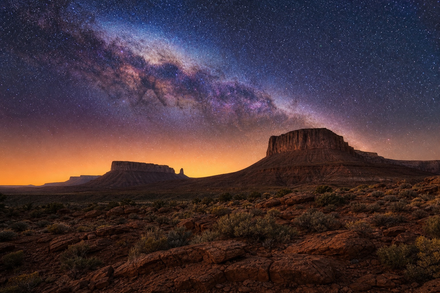Preview for Desert Milky Way Night Sky Background