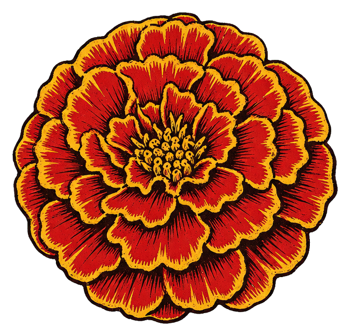 Preview for Red And Gold Marigold Sticker