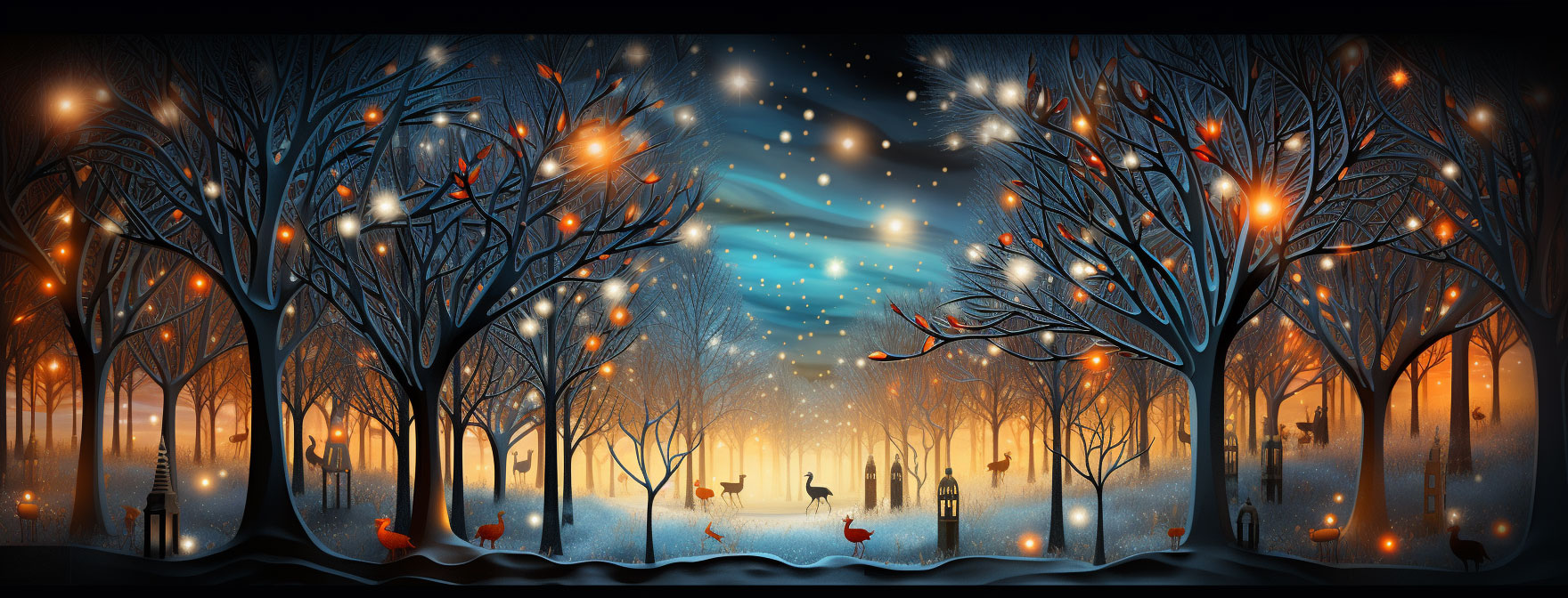 Preview for Winter-landscape-with-glowing-trees-christmas-cover-background-bbfd6