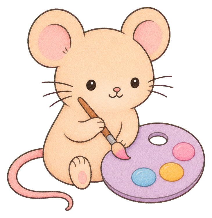 Preview for Mouse With Paint Palette Sticker