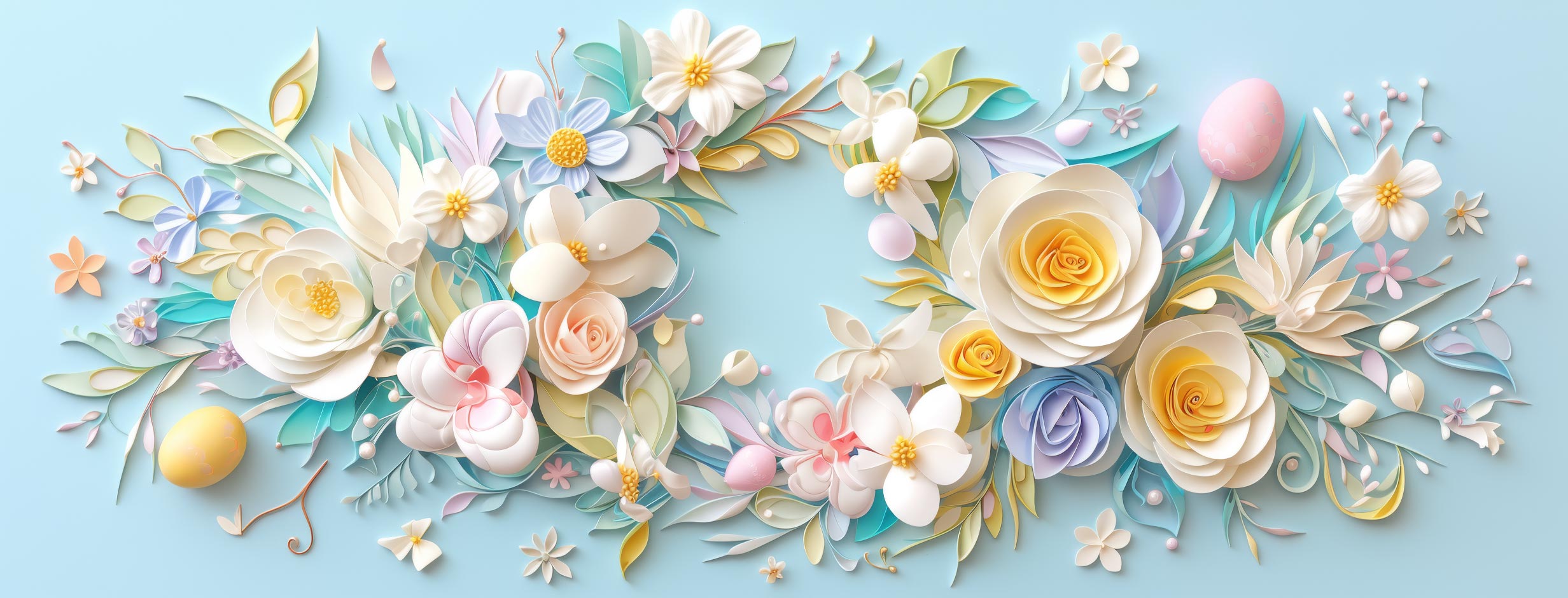 Preview for Easter-floral-arrangement-easter-facebook-background-ff157