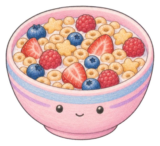 Preview for Breakfast Cereal Bowl With Berries Sticker