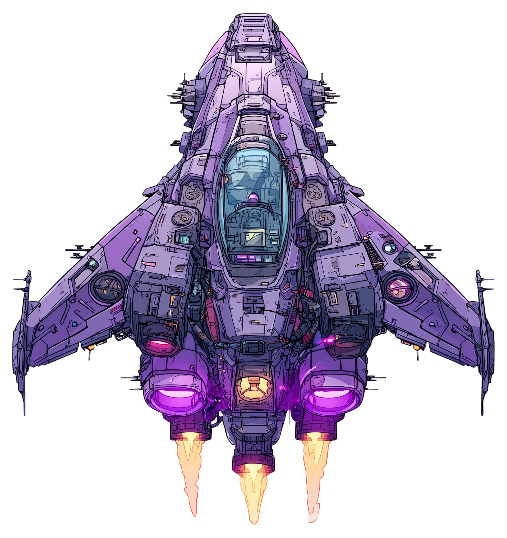 Preview for Futuristic-fighter-jet-pixel-art-spaceship-sticker-f850d