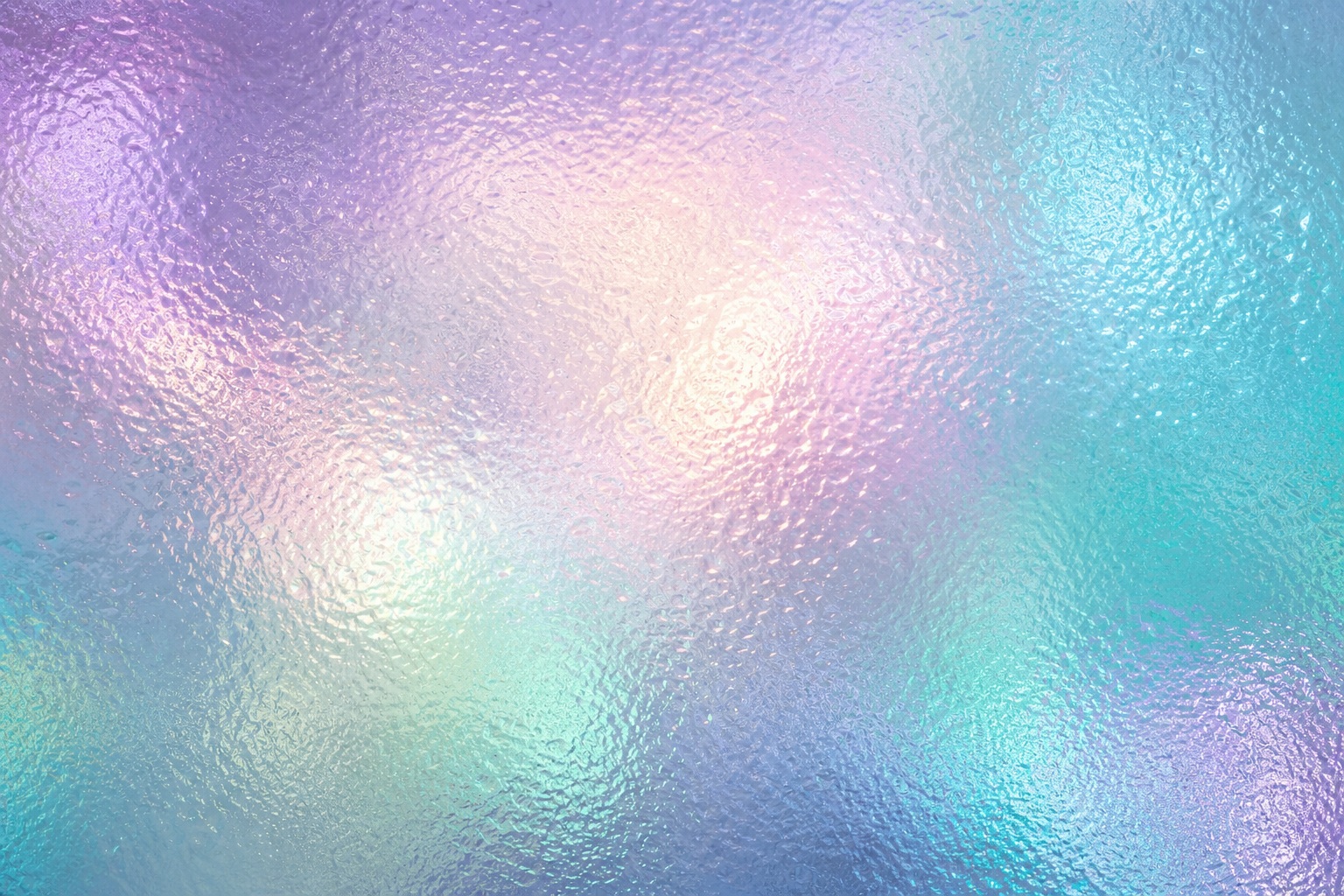 Soft iridescent frosted glass texture with pastel highlights and a translucent surface