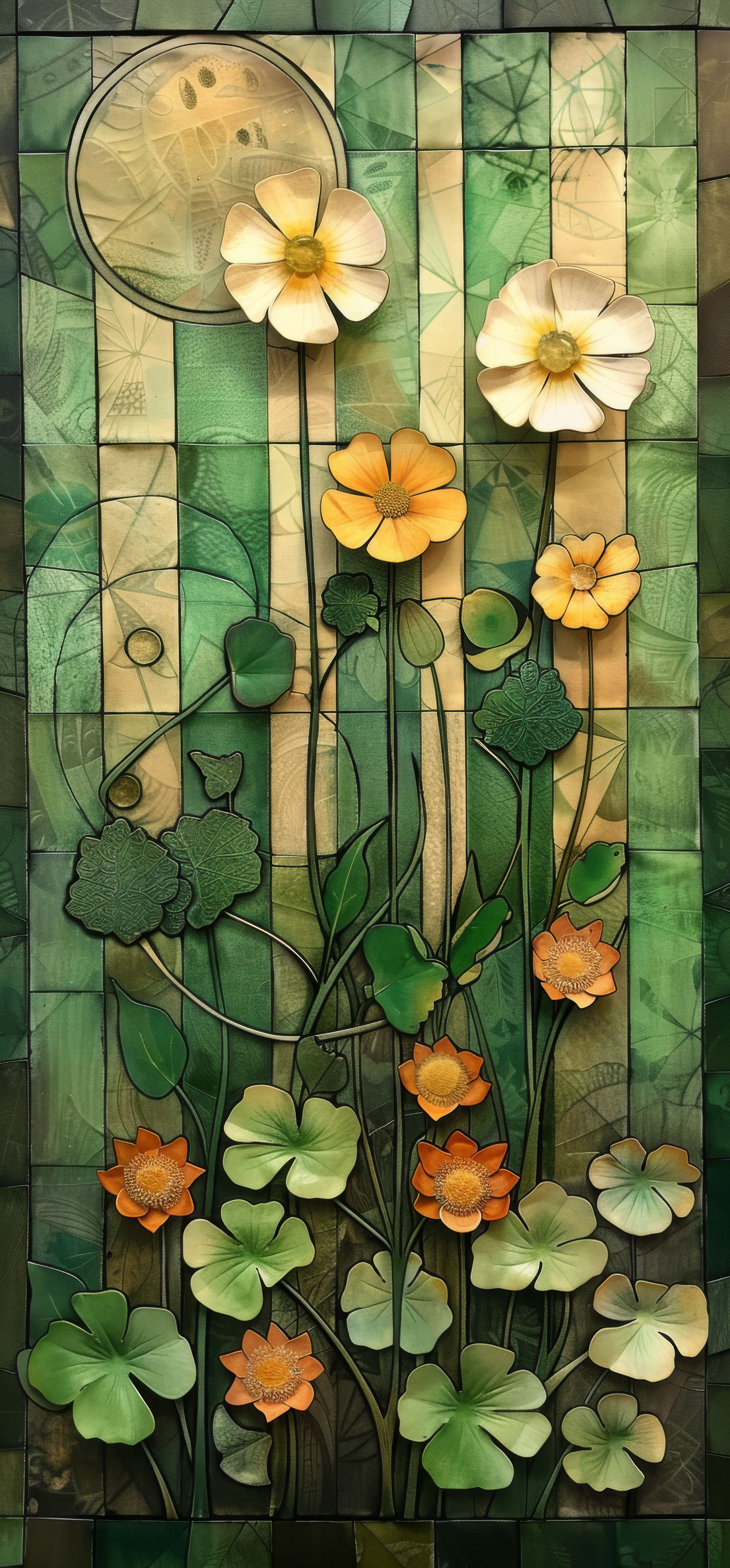 Preview for Art-nouveau-floral-mosaic-st-patricks-background-cd842