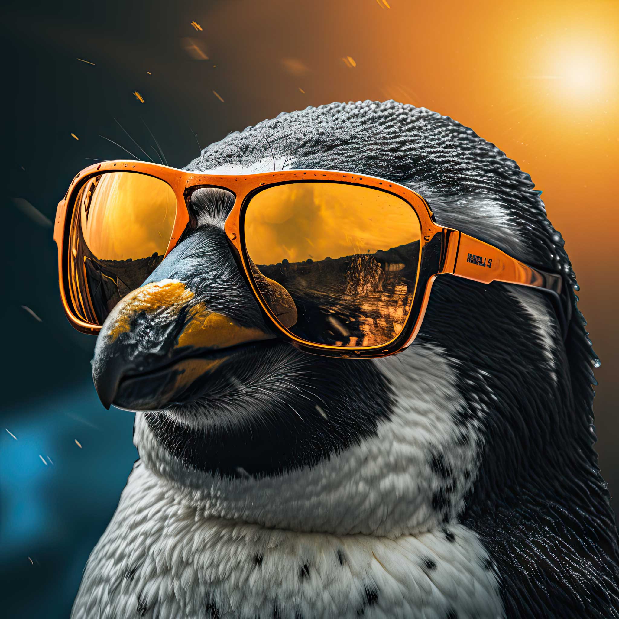 Preview for Cool-penguin-sunglasses-ai-animal-background-82143