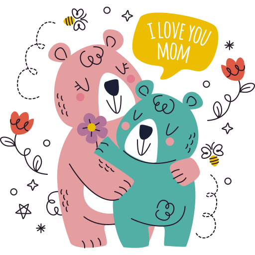 Preview for Mother-bear-love-illustration-mothers-day-sticker-e599a
