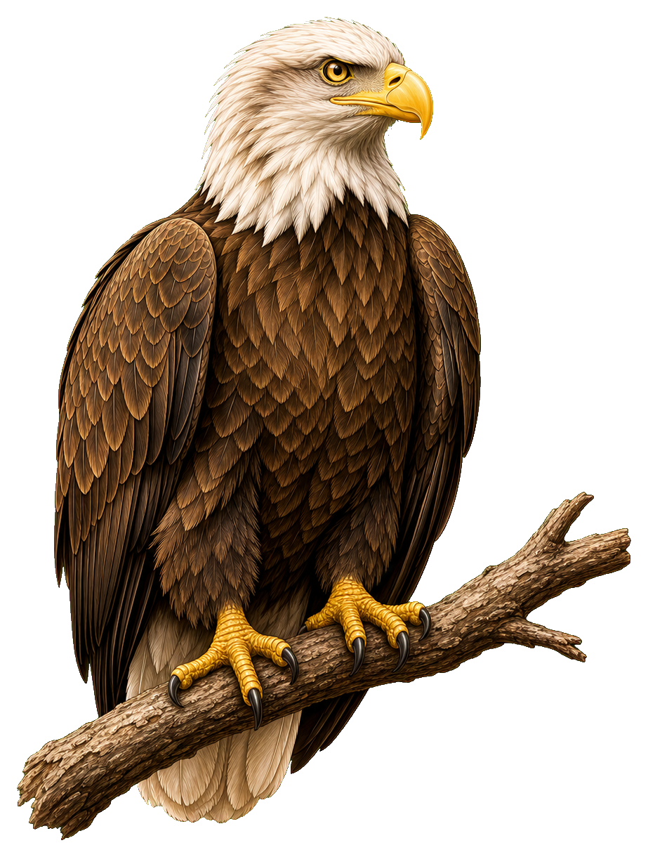 Preview for Eagle On Branch Sticker