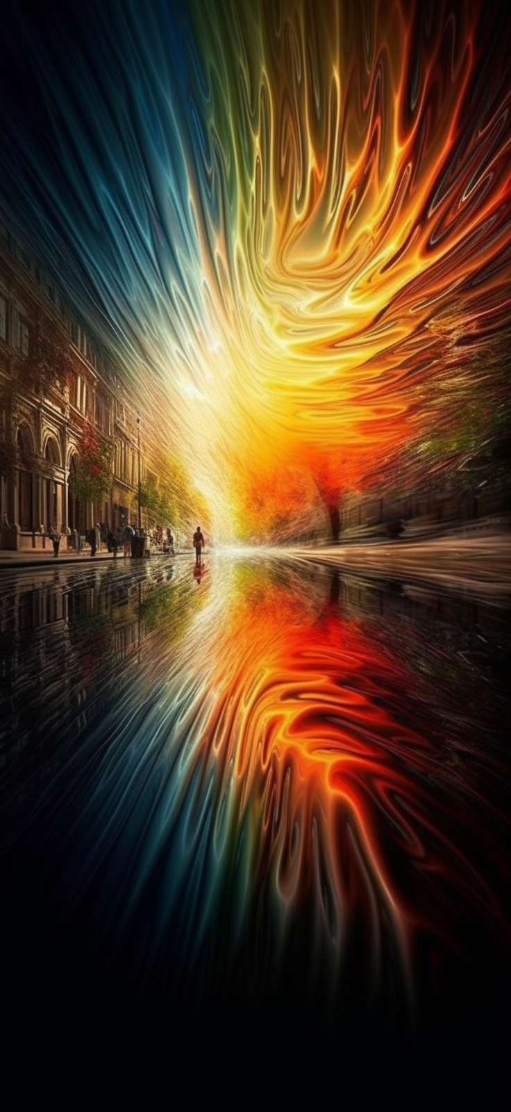 Preview for Vibrant-city-street-art-ai-phone-background-94127