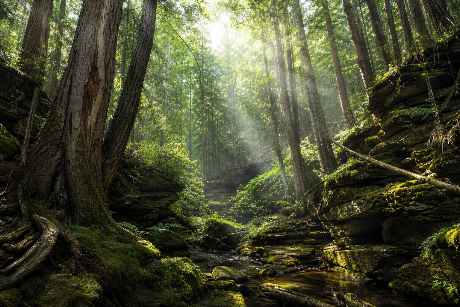 Preview for Forest Canopy Light Stock Background