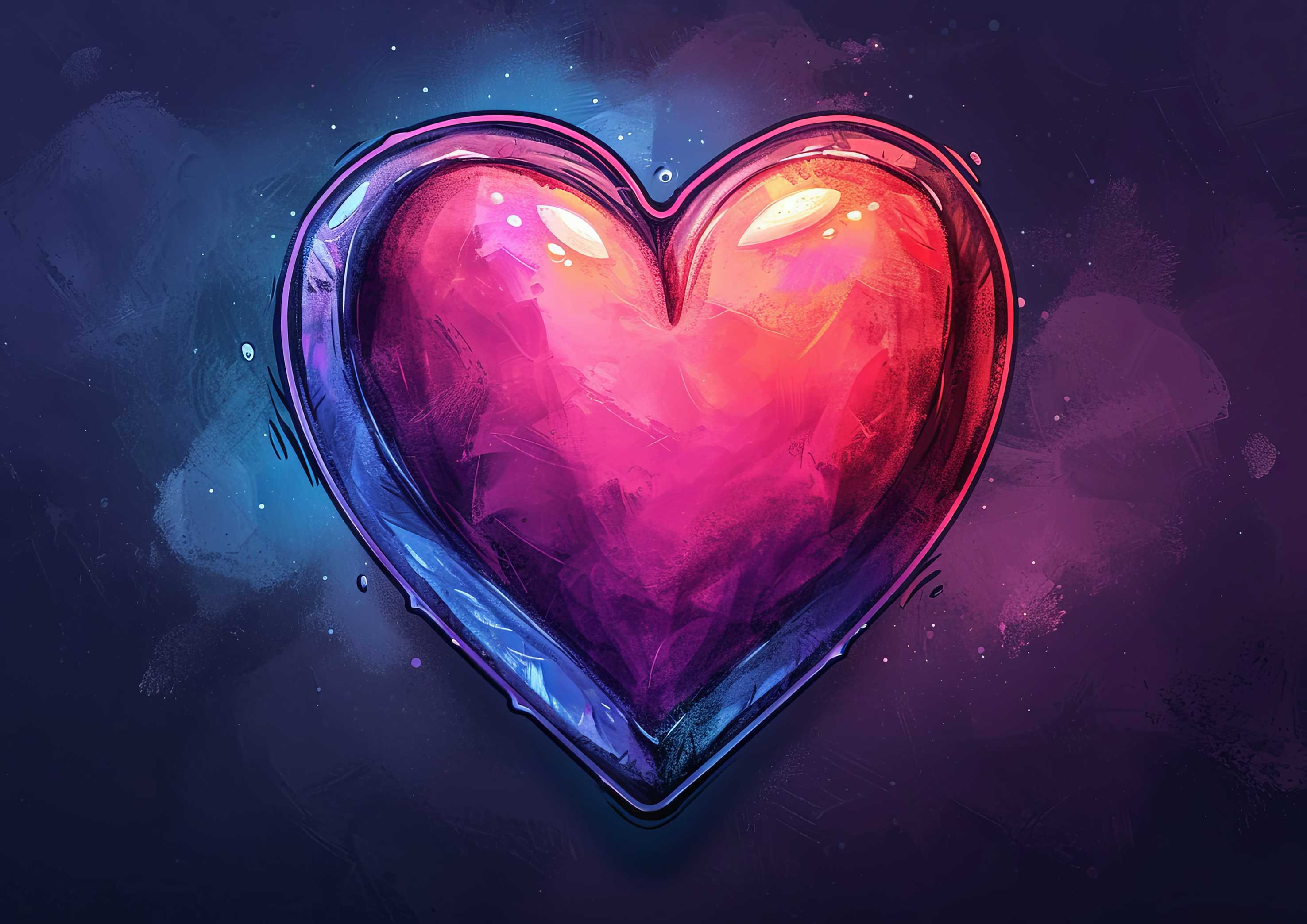 Preview for Vibrant-heart-art-template-love-background-59e0a