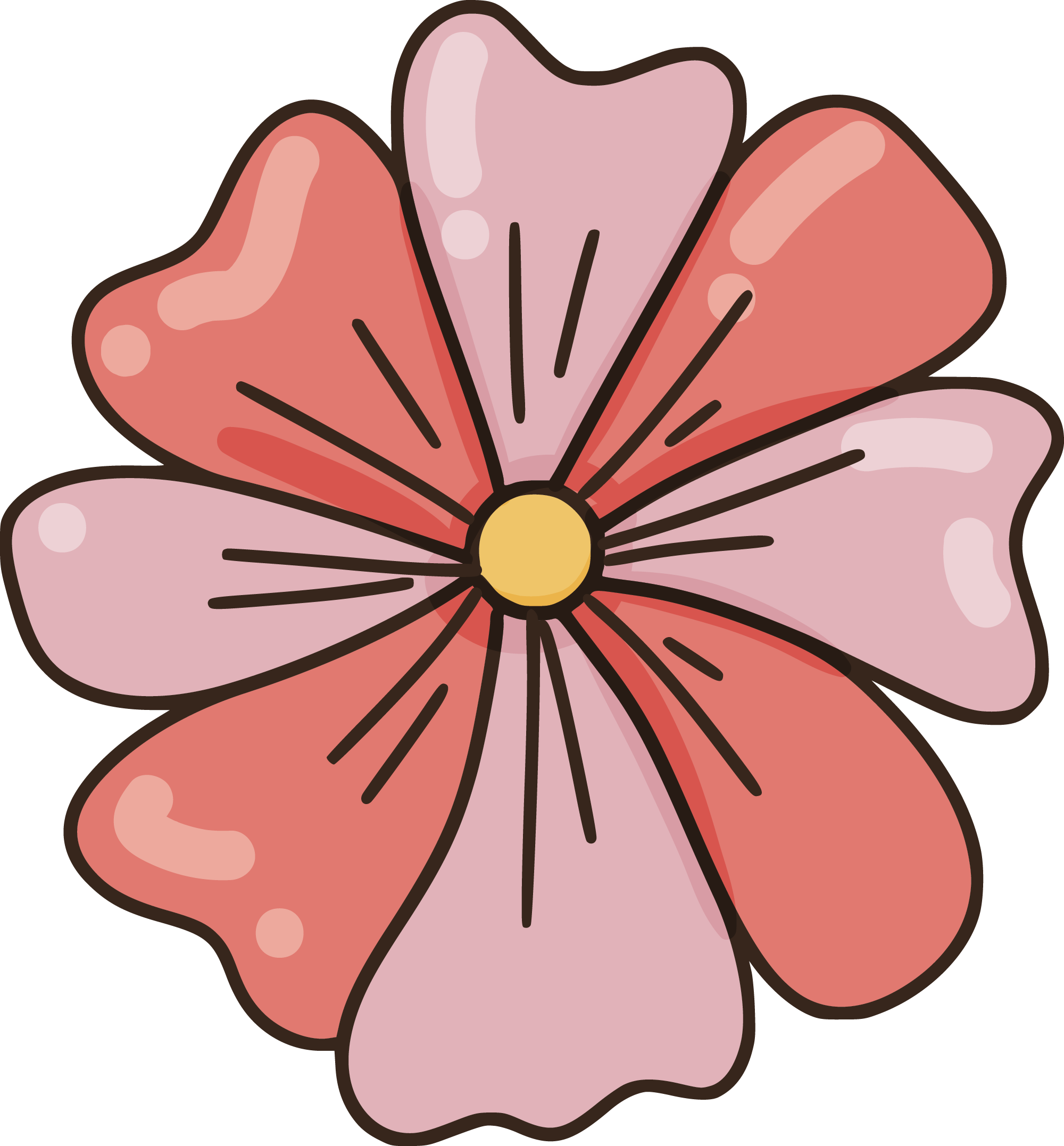 Preview for Pink-flower-icon-spring-sticker-99ffa