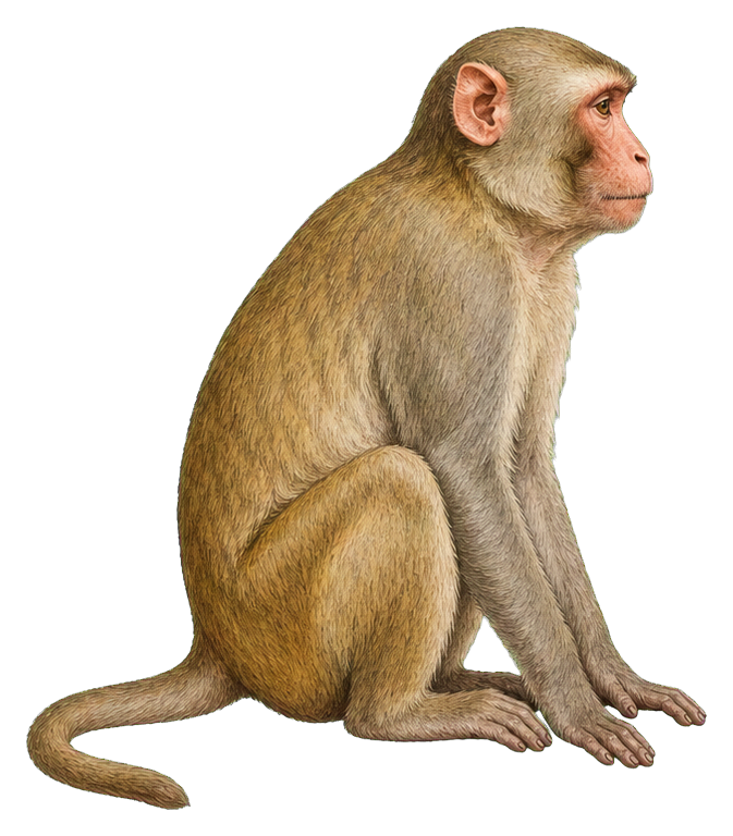 Preview for Rhesus Macaque Vintage Sticker