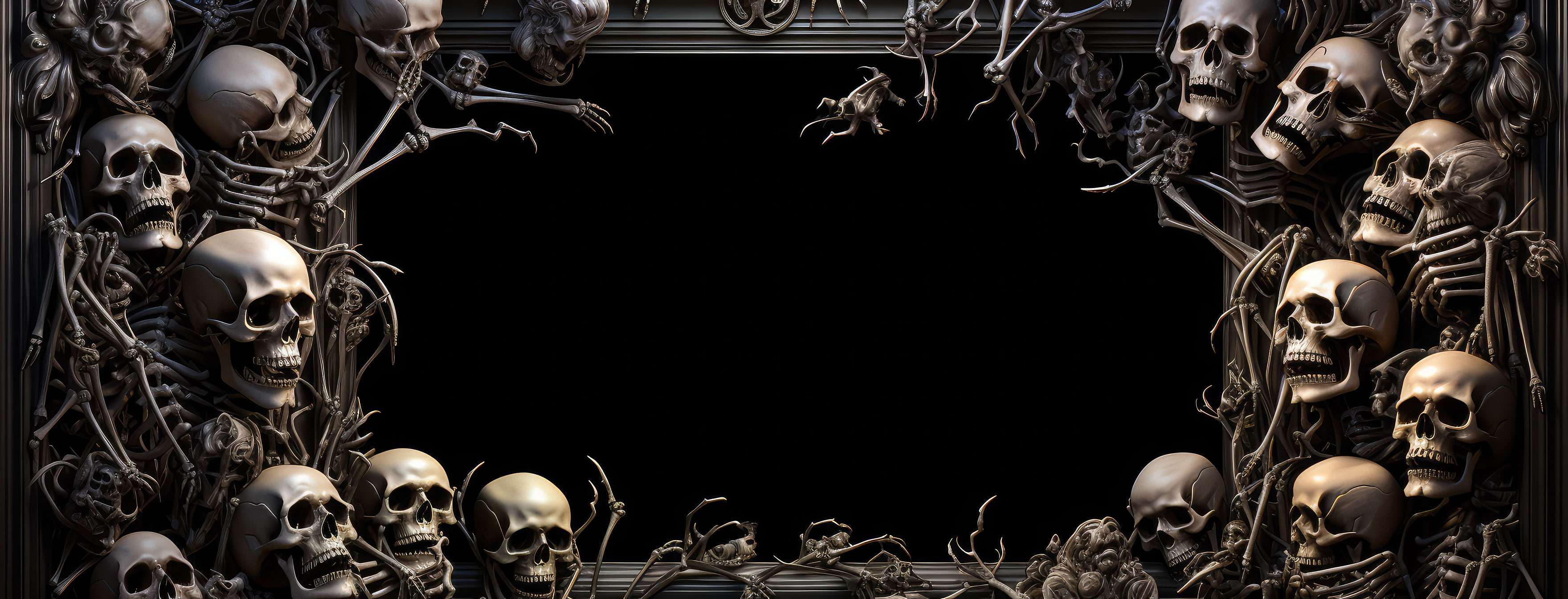 Preview for Dark-skull-frame-art-halloween-cover-background-544d4