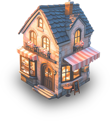 Preview for Charming-3d-house-illustration-building-sticker-4cc2e
