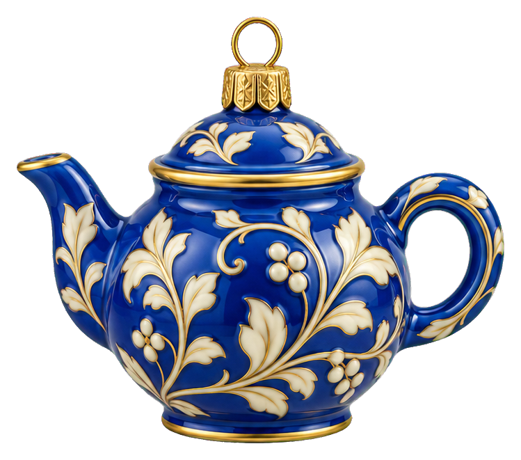 Preview for Blue Teapot Christmas Ornament