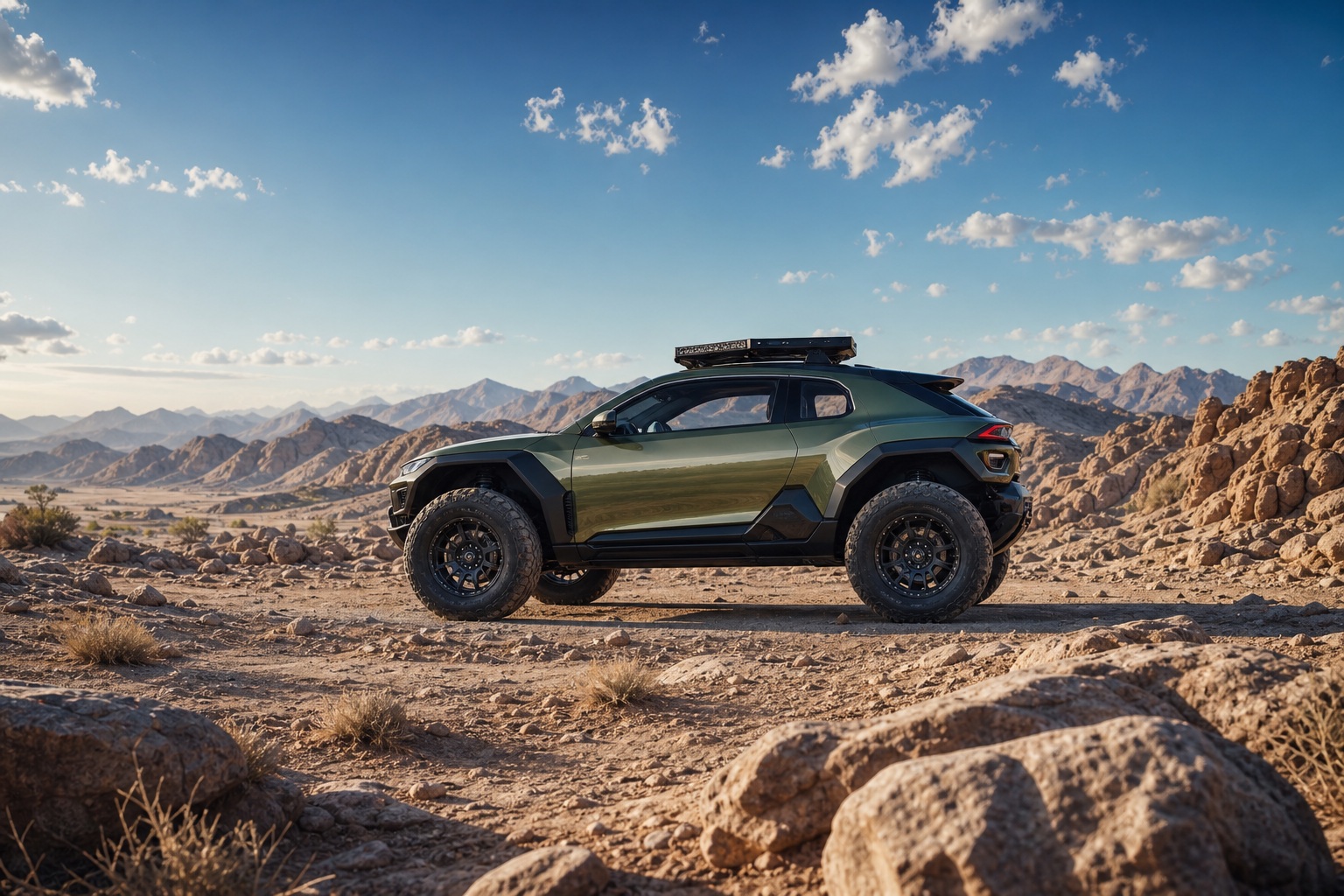 Preview for Off Road Sunlit Car Background