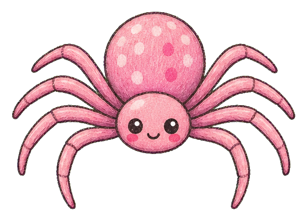 Preview for Pink Crab Spider Sticker