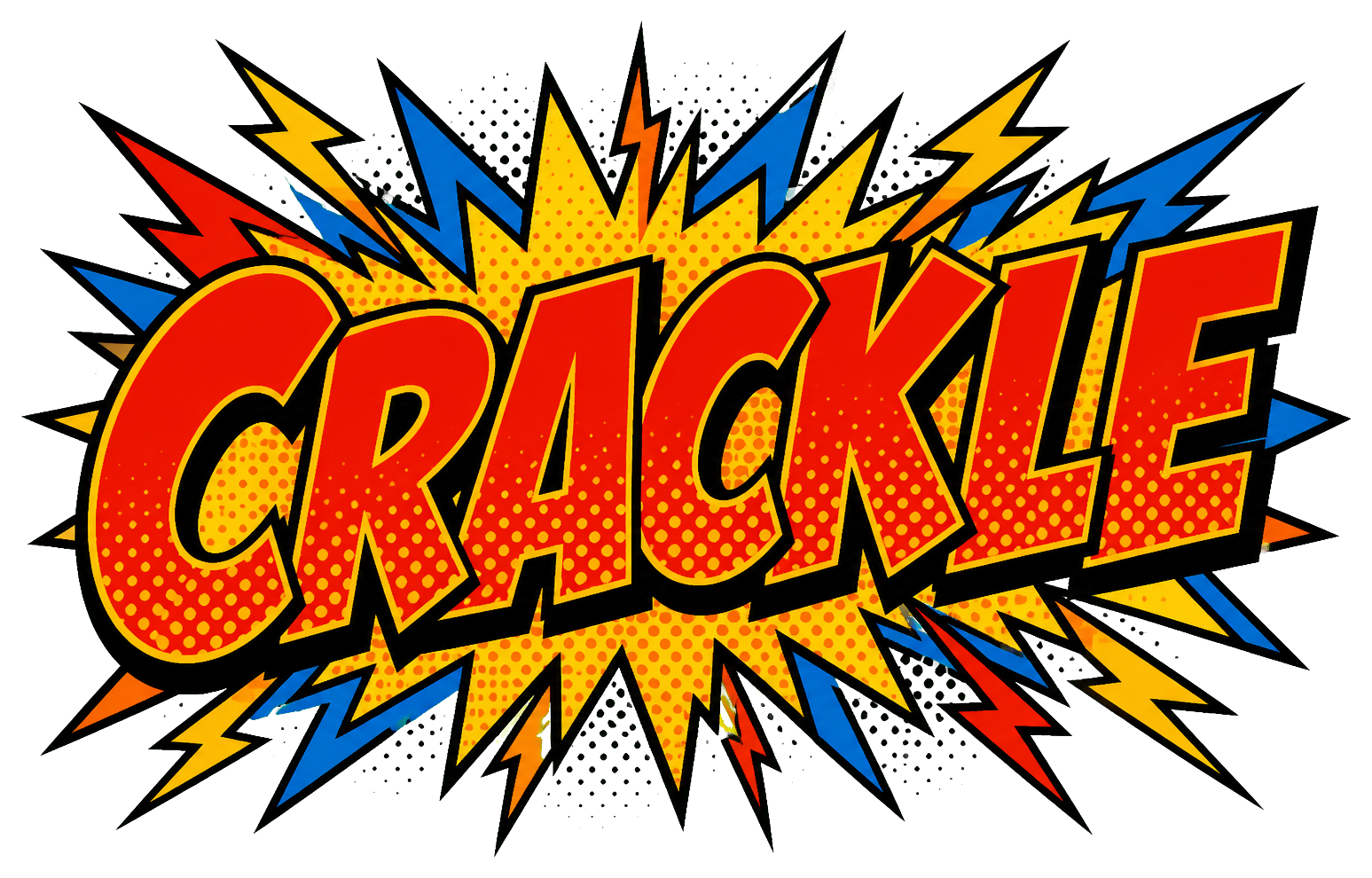 Preview for Crackle Electric Comic Sticker