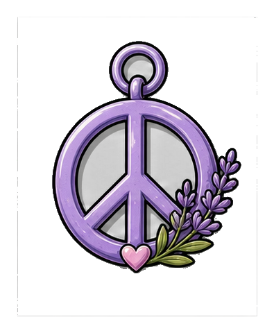 Preview for Lavender Peace Charm Sticker