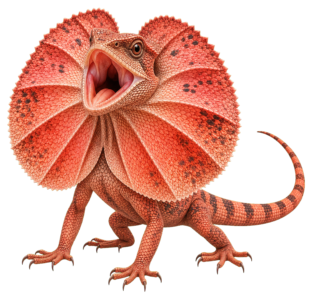 Preview for Frilled Lizard Coral Sticker