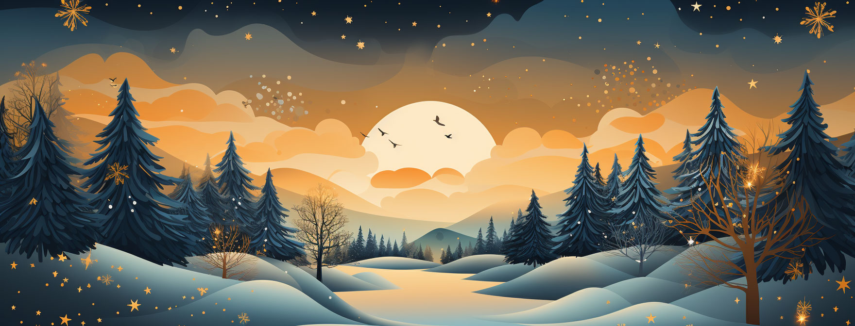 Preview for Winter-landscape-illustration-christmas-cover-background-d382f