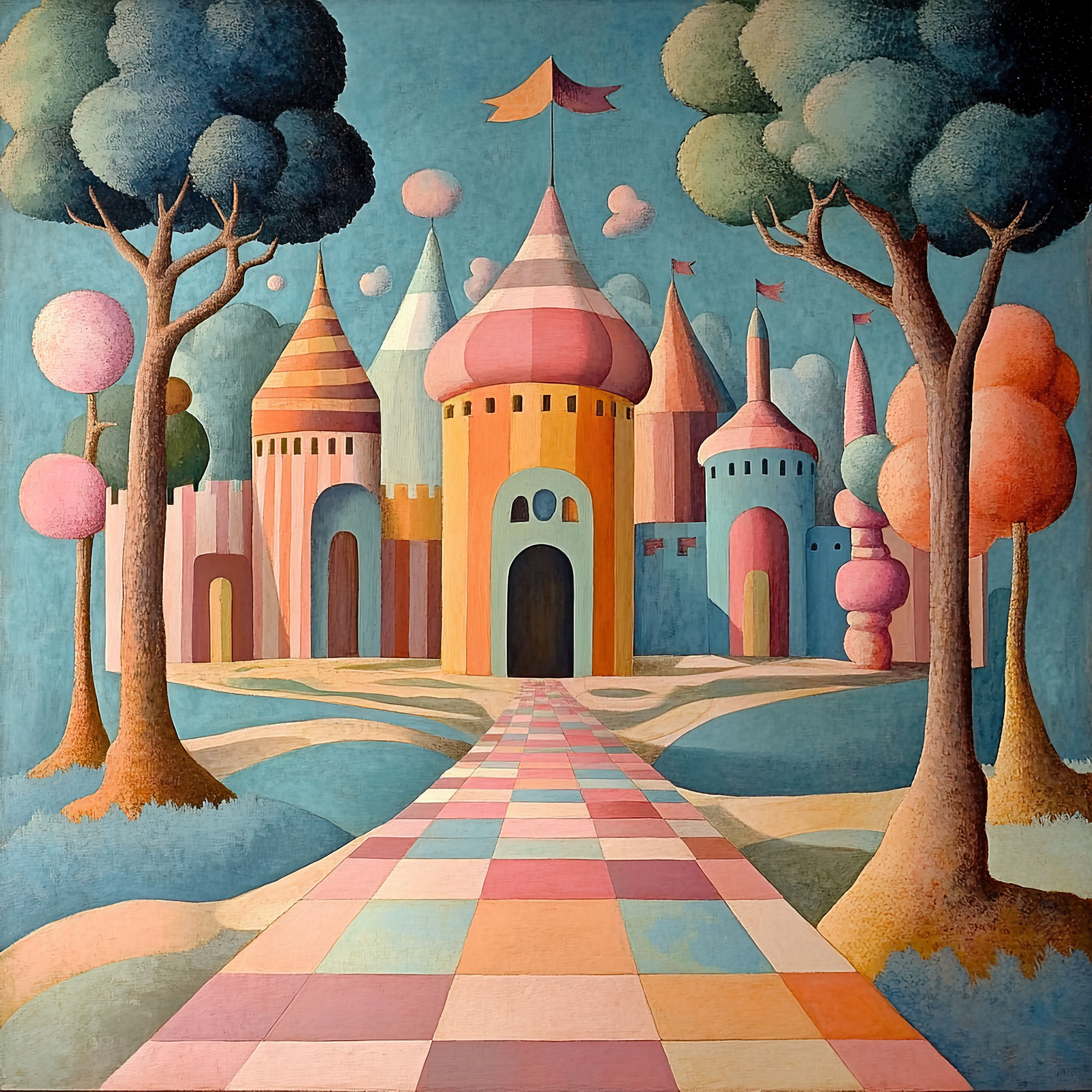 Preview for Fantasy-castle-illustration-whimsical-backdrop-background-c708d