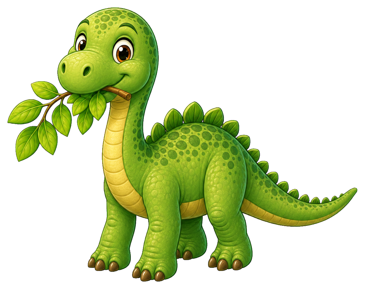 Preview for Green Dinosaur Leaf Sticker