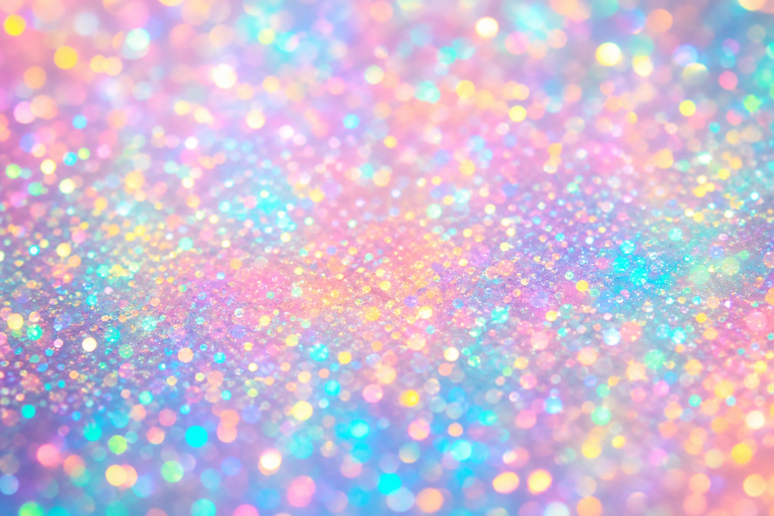 Pastel background with colorful bokeh lights and shimmering prismatic flecks