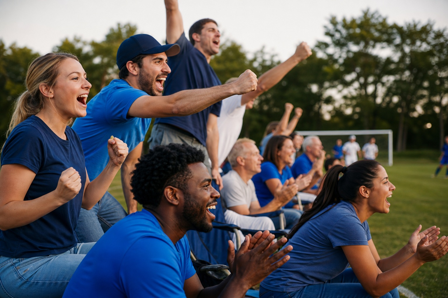 Preview for Soccer Fans Cheering Sideline Stock Background