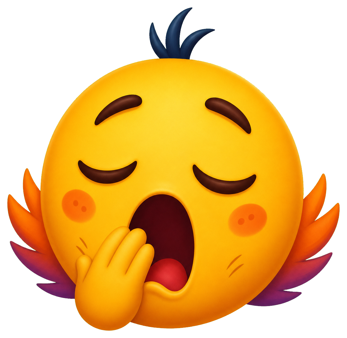 Preview for Sleepy Yawn Face Sticker